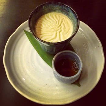 Kinjiro - Hojicha Green Tea Panna Cotta with Maple Syrup - Izakaya Near Me - Los Angeles, California Kinjiro - Hojicha Green Tea Panna Cotta with Maple Syrup - Izakaya Near Me - Los Angeles, California