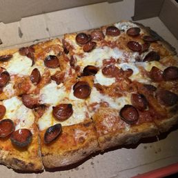 Pepperoni pizza. Pepperoni pizza.