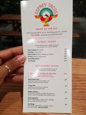 Menu photo 6 Osprey Tacos Saint Augustine, FL Menu photo 6 Osprey Tacos Saint Augustine, FL