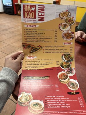 Menu photo 2 Da Kao Edmonton, AB Menu photo 2 Da Kao Edmonton, AB