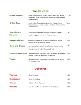 Menu photo 6 Capriccio Cafe Destin, FL