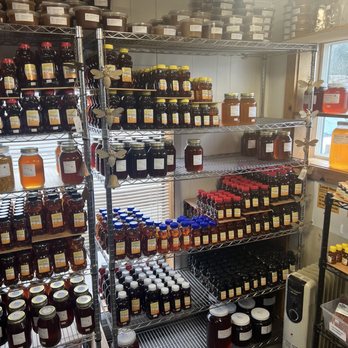 Bees in The Burbs - shelves of honey and jams - Honey Near Me - Maple Valley, Washington
