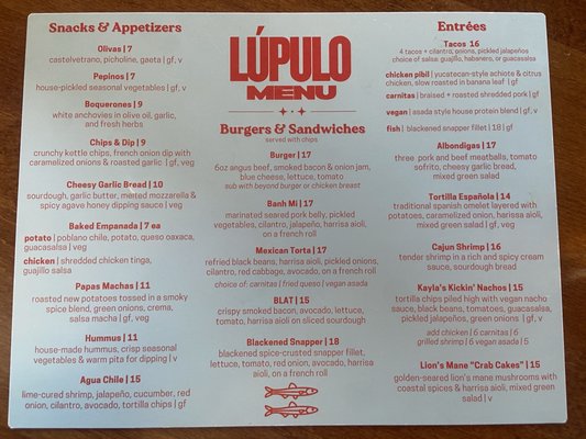 Menu photo 1 Lupulo Craft Beer House Santa Cruz, CA Menu photo 1 Lupulo Craft Beer House Santa Cruz, CA