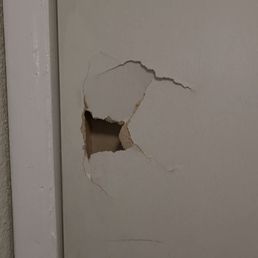 Holes in bathroom door