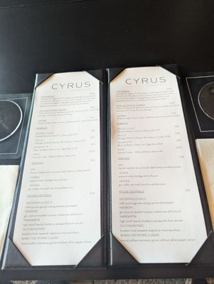 Menu photo 5 Cyrus Geyserville, CA
