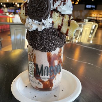 The Crazy Mason - Oreo milkshake topped with cheesecake - Desserts Near Me - Myrtle Beach, South Carolina The Crazy Mason - Oreo milkshake topped with cheesecake - Desserts Near Me - Myrtle Beach, South Carolina