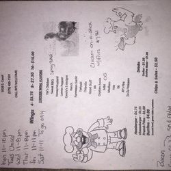Thelma’s Wangs & Thangs - Menu 10/6/19 (Saturday hours have since changed)