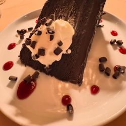 The Pullman Restaurant and Bar - Big chocolate ganache cake.