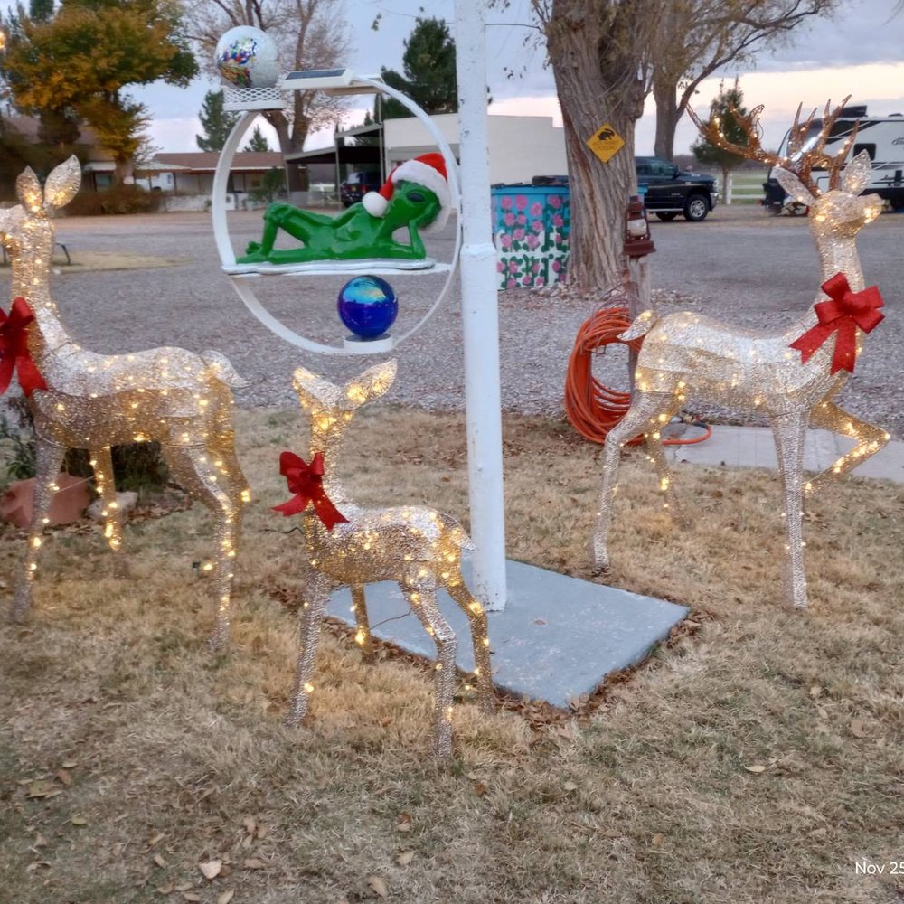 Red Barn Rv Park - Alien and its deer. - RV Parks Near Me - Roswell, New Mexico Red Barn Rv Park - Alien and its deer. - RV Parks Near Me - Roswell, New Mexico