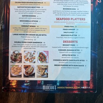 Oceanas Hideout Bar - menu - Bars Near Me - New Orleans, Louisiana Oceanas Hideout Bar - menu - Bars Near Me - New Orleans, Louisiana