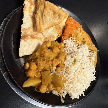 Dada Indian Cuisine - Nan Basmati Rice Chicken Korma Vegetable Samosa (2 Pcs) Butter Chicken (Dark Meat) - Indian Near Me - Orlando, Florida Dada Indian Cuisine - Nan Basmati Rice Chicken Korma Vegetable Samosa (2 Pcs) Butter Chicken (Dark Meat) - Indian Near Me - Orlando, Florida