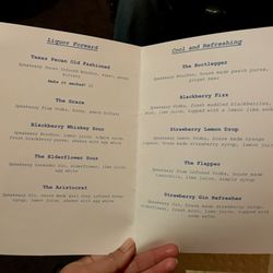 The Speakeasy Distillery - Menu March 2024