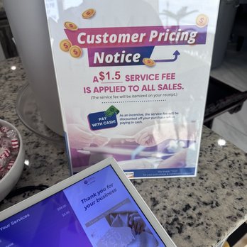 Aria Nail Bar - Service charge even though this place already overcharges for services - Nail Salons Near Me - Grand Prairie, Texas