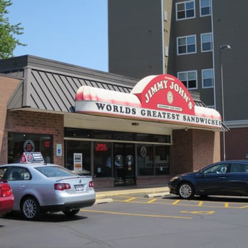Jimmy John's - Storefront. A quick visit can be made here if you don't want to wait for lunch at One World Cafe! - Delis Near Me - Peoria, Illinois Jimmy John's - Storefront. A quick visit can be made here if you don't want to wait for lunch at One World Cafe! - Delis Near Me - Peoria, Illinois