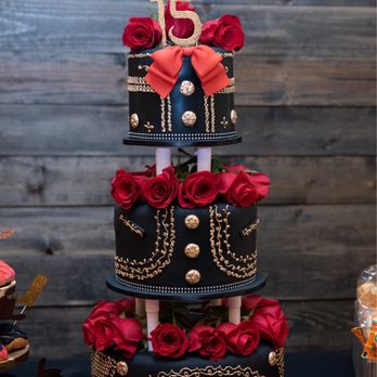 Cucamonga Cakery - Quinceañera cake  - I will never get over this amazing cake from my daughters quinceañera. The design and detail was wonderful - Bakeries Near Me - Rancho Cucamonga, California