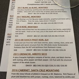 Tasting menu, Labor Day weekend 2019 Tasting menu, Labor Day weekend 2019