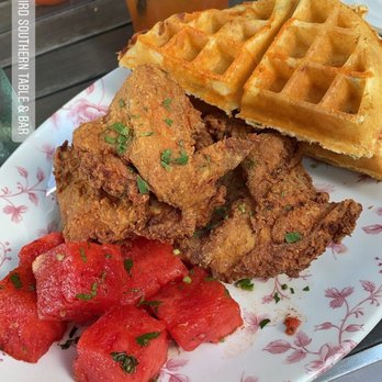 Yardbird Table & Bar - Chicken n ' Watermelon n ' Waffles - Southern Near Me - Miami Beach, Florida