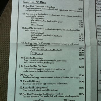 Chilies Thai Cuisine - Menu page 4 - Thai Near Me - Chilliwack, British Columbia Chilies Thai Cuisine - Menu page 4 - Thai Near Me - Chilliwack, British Columbia