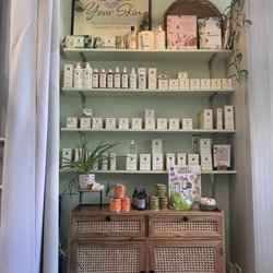 Skin by Sarah - Eminence Organics skincare wall!