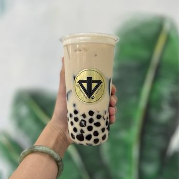 Tea Villa - Jasmine Milk Tea with boba & grass jelly - Bubble Tea Near Me - Hayward, California Tea Villa - Jasmine Milk Tea with boba & grass jelly - Bubble Tea Near Me - Hayward, California