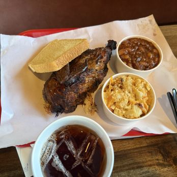 Holy Smoke Texas Style Barbecue - Smoked Chicken Platter with Sweetened Iced Tea - Small - Barbeque Near Me - Bishop, California Holy Smoke Texas Style Barbecue - Smoked Chicken Platter with Sweetened Iced Tea - Small - Barbeque Near Me - Bishop, California