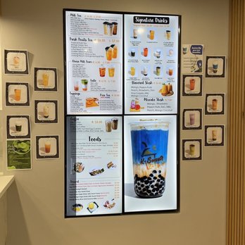 K-Sweets Tea - a menu on the wall - Bubble Tea Near Me - Toronto, Ontario K-Sweets Tea - a menu on the wall - Bubble Tea Near Me - Toronto, Ontario