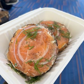 Apollo Bagels - Smoked salmon everything bagel w/ scallion cream cheese - Bagels Near Me - New York, New York