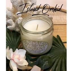 Capture the scent of the islands with Seagrove Candles Island Orchid 12 oz jar candle.