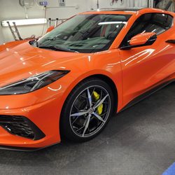 C8 Corvette Ready for Pickup after install of SunTek paint protection film and opti coat pro ceramic coating at Mr. Sparkle Detailing