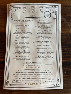 Menu photo 8 Altar Brooklyn, NY