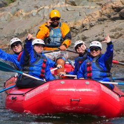American Whitewater Expeditions - Christian (Cree Cree) guiding us on the South Fork. Pura Vida!