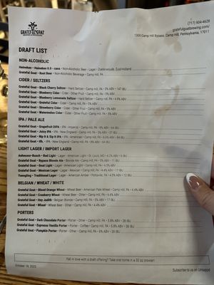 Menu photo 4 Grateful Goat Brewing & Provisions Camp Hill, PA Menu photo 4 Grateful Goat Brewing & Provisions Camp Hill, PA
