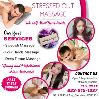 Stressed Out - Walk-in & Appointment Welcome - Massage Therapy Near Me - Glendale, Arizona Stressed Out - Walk-in & Appointment Welcome - Massage Therapy Near Me - Glendale, Arizona