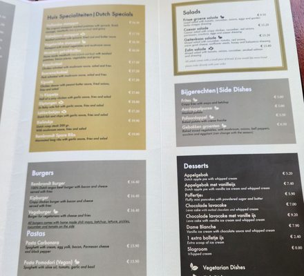 Menu photo 7 Rembrandt Corner Amsterdam, NH