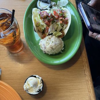 Village Grill - Shrimp tacos with mashed potato - Seafood Near Me - Burlington, North Carolina Village Grill - Shrimp tacos with mashed potato - Seafood Near Me - Burlington, North Carolina