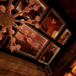 Ceiling and chandelier