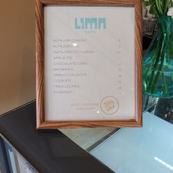 LIMA Cafe - Menu