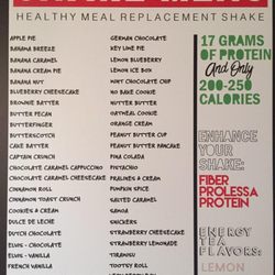 Canton Nutrition - Shake Menu