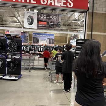 Costco Wholesale - Long line at the tire center. Only one employee working the counter - Wholesale Stores Near Me - Fontana, California