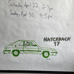 Hatch Art - I like doing little drawerings on the large paper bulletin board with the markers hanging out by it