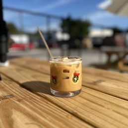 Smoked salt latte with coconut milk
