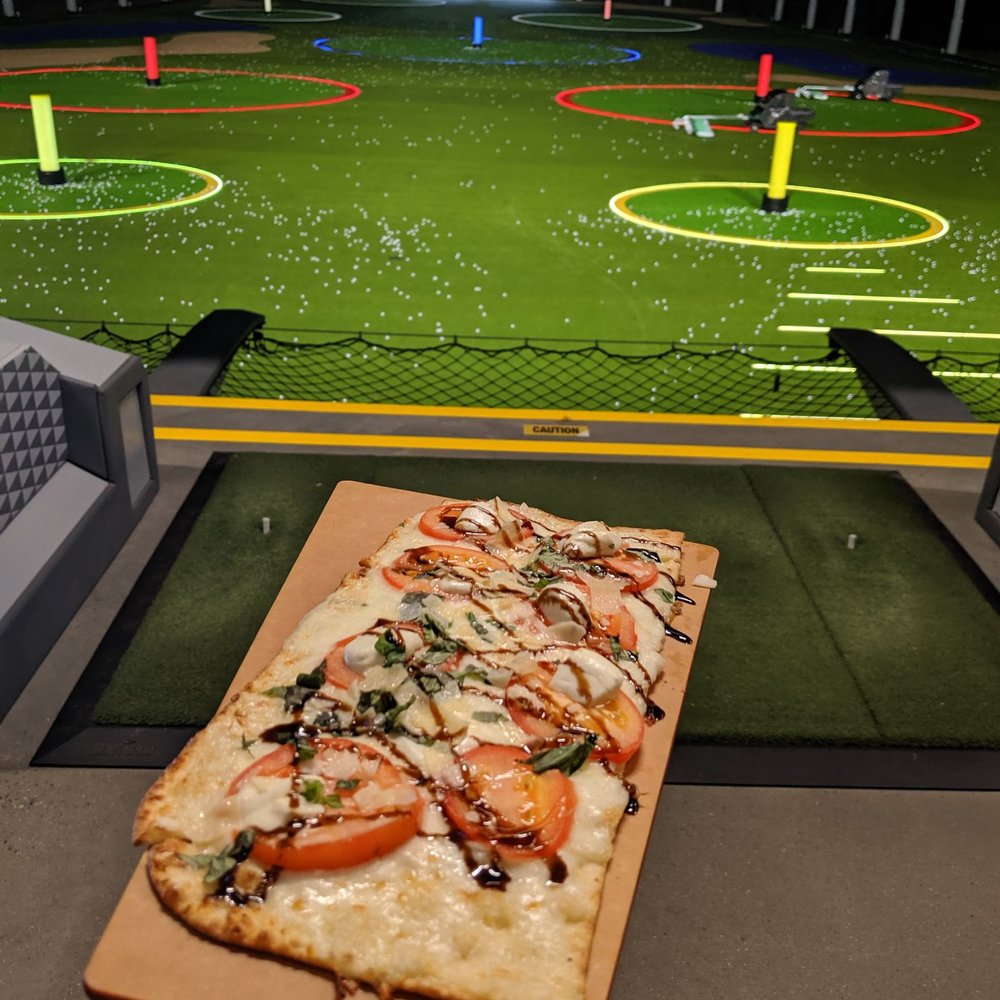 Drive Shack - Margherita flatbread - Golf Near Me - Raleigh, North Carolina