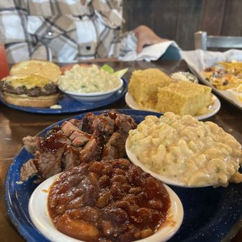 The Desoto Grill - Brisket, baked beans and mac n cheese. Cornbread is amazing! - Barbeque Near Me - Kalispell, Montana The Desoto Grill - Brisket, baked beans and mac n cheese. Cornbread is amazing! - Barbeque Near Me - Kalispell, Montana