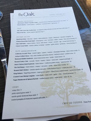 Menu photo 8 The Oak Ojai, CA Menu photo 8 The Oak Ojai, CA