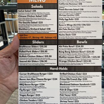 The Corner Drafthouse - Expensive Lunch / Dinner menu - Gastropubs Near Me - San Diego, California The Corner Drafthouse - Expensive Lunch / Dinner menu - Gastropubs Near Me - San Diego, California