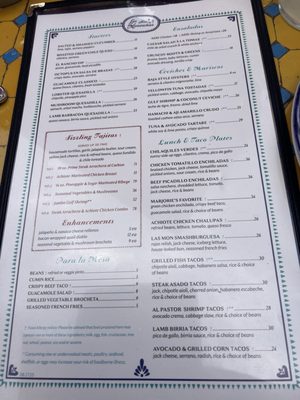 Menu photo 2 Las Montañas Aspen, CO