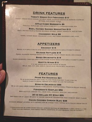 Menu photo 3 Marty's Blue Room Nanticoke, PA