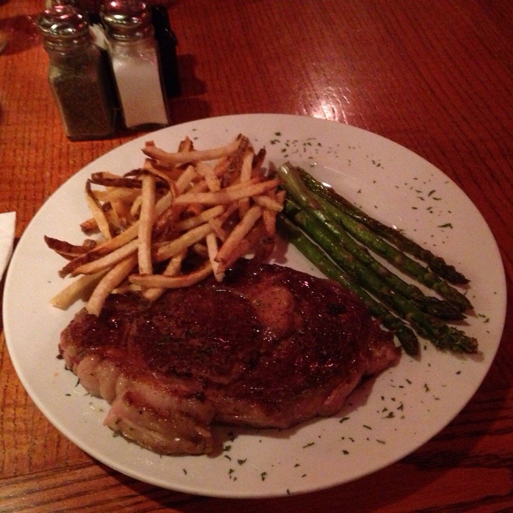Amici's - Ribeye Steak, French fries & Fresh Asparagus - Pizza Near Me - Suffolk, Virginia