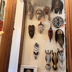 Masks near the stairs
