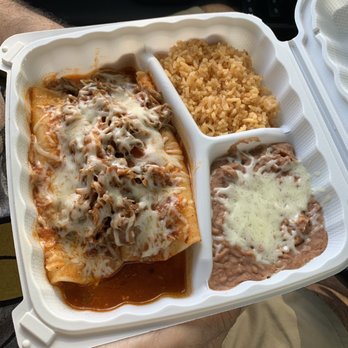 Casa Las Katarinas - Carnitas enchiladas for the hubs. - Mexican Near Me - Grass Valley, California